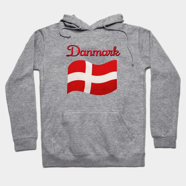 The flag of Denmark, danmarks flag Hoodie by Purrfect